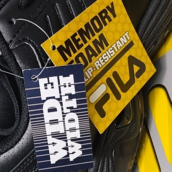 Fila Memory Workshift Ultra Slip Resistant Black Sneakers - Picture 9 of 16